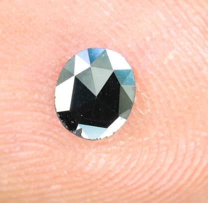 0.42 CT Black Oval Diamond 5.40 MM - Elegant Pendant or Necklace, Ideal Christmas Gift for Her & Unique Diamond Jewelry Piece
