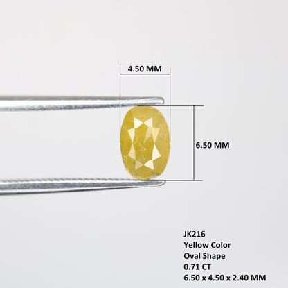 Rose Cut Yellow Oval Fancy Diamond Ring in Gold Setting - Unique Fancy Diamond Jewelry for Distinctive Style and Special Occasions