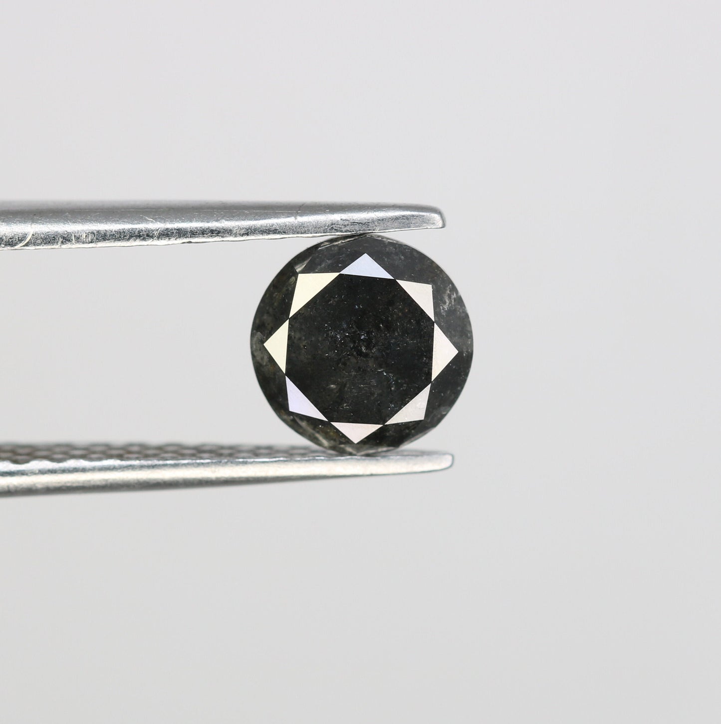 1.14 CT Natural Black Salt and Pepper Round Diamond RingFor Gold Ring Diamonds