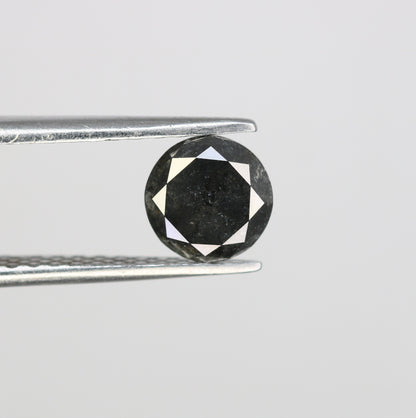 1.14 CT Natural Black Salt and Pepper Round Diamond RingFor Gold Ring Diamonds