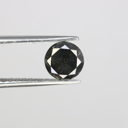 1.14 CT Natural Black Salt and Pepper Round Diamond RingFor Gold Ring Diamonds