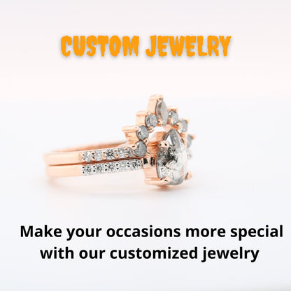 0.37 CT Black Pear Cut Diamond For Engagement/Wedding Ring ll Gift For Wife ll Gift For Girlfriend ll Gift For Mother ll Gift For Daughter