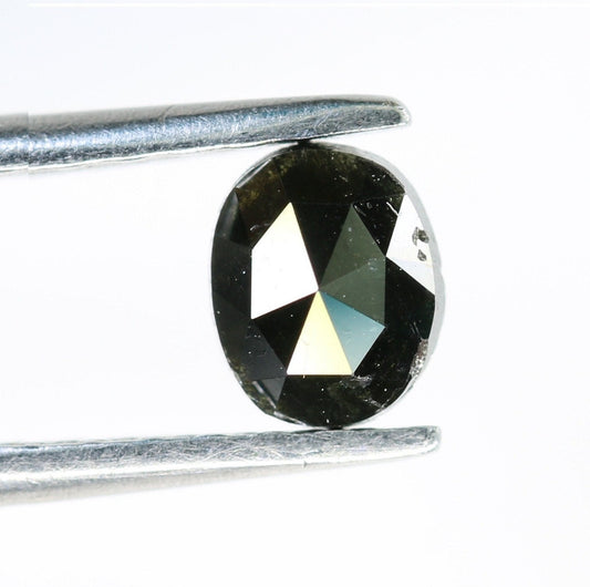 0.42 CT Natural Loose Black Oval Cut Diamond 5 MM - Antique Gemstone at Wholesale Price, Ideal for Jewelry Making & Unique Designs
