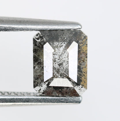 Salt and Pepper Emerald Shape Diamond - Natural Loose Emerald Cut Diamond - Ideal for Emerald Engagement Ring - Custom Jewelry Option
