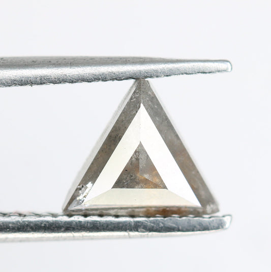 0.73 CT Salt and Pepper Triangle Cut Diamond, Natural Loose Unique Diamonds, For bracelet & pendant necklace, Victorian jewelry women gift
