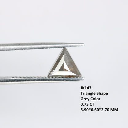 0.73 CT Salt and Pepper Triangle Cut Diamond, Natural Loose Unique Diamonds, For bracelet & pendant necklace, Victorian jewelry women gift