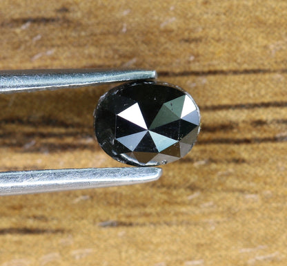0.42 CT Natural Loose Black Oval Cut Diamond 5 MM - Antique Gemstone at Wholesale Price, Ideal for Jewelry Making & Unique Designs