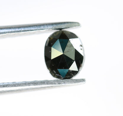 0.42 CT Natural Loose Black Oval Cut Diamond 5 MM - Antique Gemstone at Wholesale Price, Ideal for Jewelry Making & Unique Designs