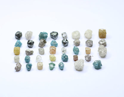 Antique Natural Rough Diamonds | Unique Loose Gemstones in Mixed Shapes | Earth-Mined Diamonds for Custom Jewelry