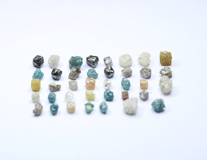 Antique Natural Rough Diamonds | Unique Loose Gemstones in Mixed Shapes | Earth-Mined Diamonds for Custom Jewelry