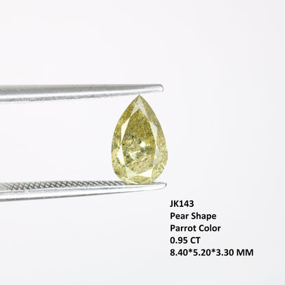 0.95 CT Natural Light Yellow Pear Cut Real Diamond for Engagement Ring | Loose Diamond for Gold Ring | Unique Gemstone Jewelry