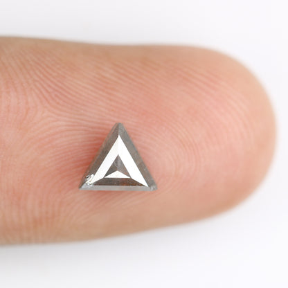 0.73 CT Salt and Pepper Triangle Cut Diamond, Natural Loose Unique Diamonds, For bracelet & pendant necklace, Victorian jewelry women gift