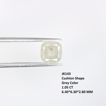1.05 CT Natural Salt and Pepper Cushion Cut Diamond - Ideal for Engagement Rings, Earrings & Pendants, Wholesale Jewelry for Unique Designs