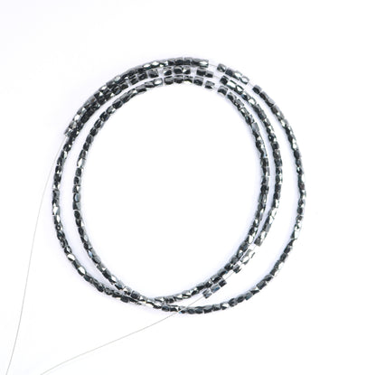 Natural Raw Black Diamond Beads | One-of-a-Kind Art Deco & Retro Necklace | Unique Vintage Jewelry Handmade Craft Supplies for Women