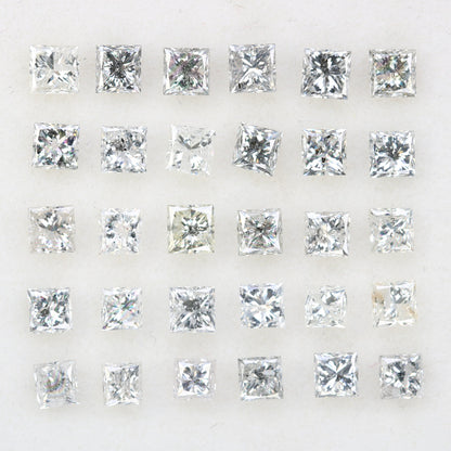 Unique Princess Cut Salt and Pepper Diamonds | Loose Galaxy-Inspired Gemstones for Engagement Rings | Mixed Shape Jewelry Gifts