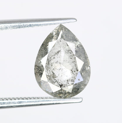 3 CT Natural Loose Salt and Pepper Diamonds | Mixed Round and Pear Shapes for Gold Jewelry | Unique Engagement Ring Gifts for Him and Her