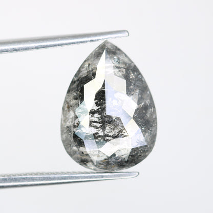3 CT Natural Loose Salt and Pepper Diamonds | Mixed Round and Pear Shapes for Gold Jewelry | Unique Engagement Ring Gifts for Him and Her