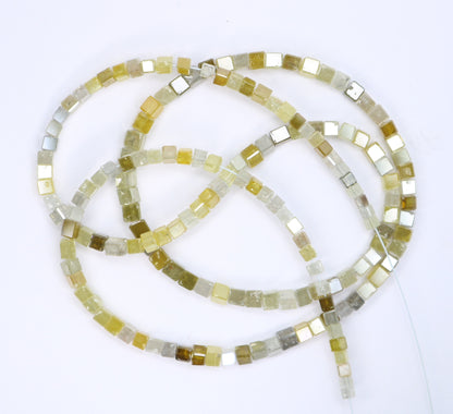 34.0 CT Natural Raw Rough Diamond Beads | Faceted Loose Gems for Artisan Vintage Necklaces | Jewelry Making & Handmade Craft