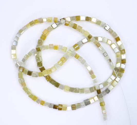 34.0 CT Natural Raw Rough Diamond Beads | Faceted Loose Gems for Artisan Vintage Necklaces | Jewelry Making & Handmade Craft