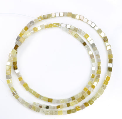 34.0 CT Natural Raw Rough Diamond Beads | Faceted Loose Gems for Artisan Vintage Necklaces | Jewelry Making & Handmade Craft