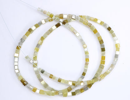 34.0 CT Natural Raw Rough Diamond Beads | Faceted Loose Gems for Artisan Vintage Necklaces | Jewelry Making & Handmade Craft