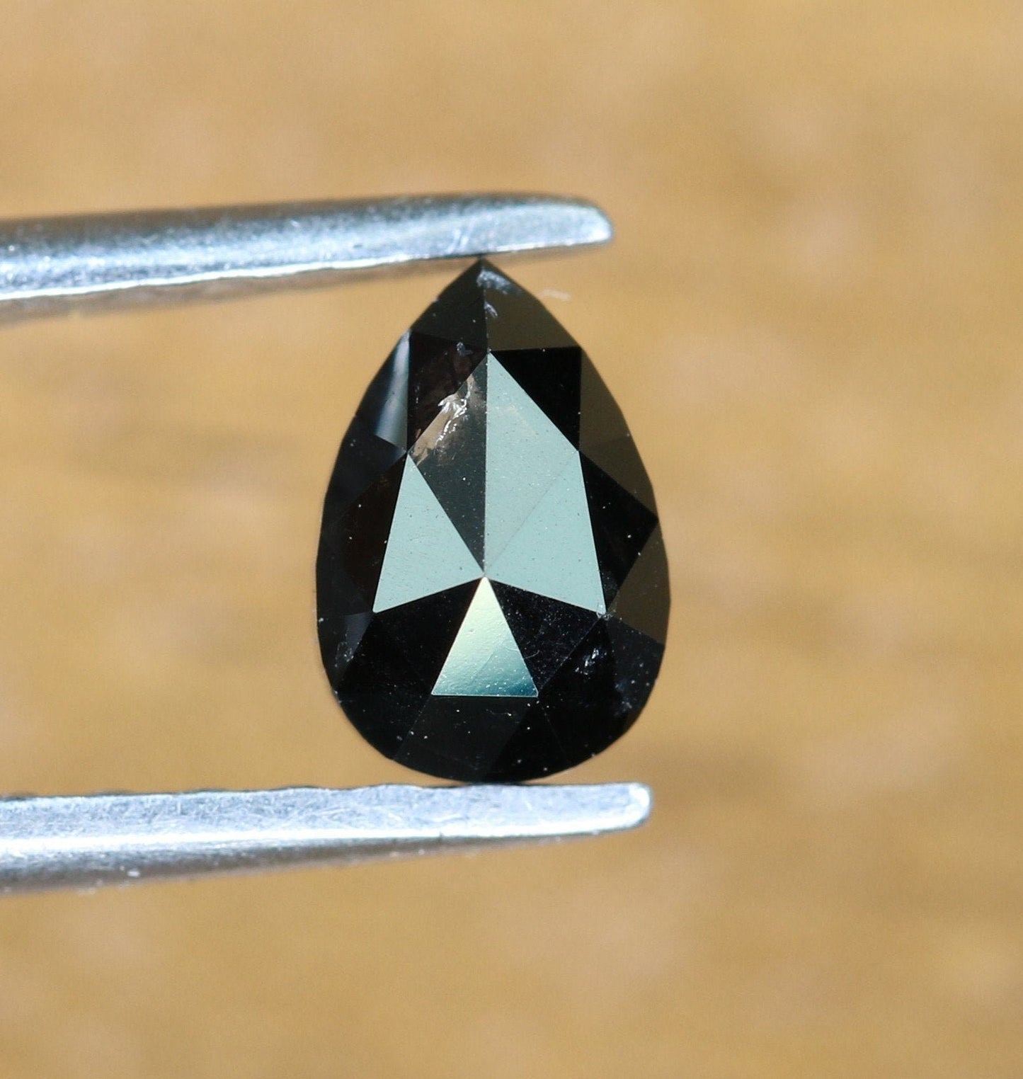 0.48 CT Black Pear Cut Real Diamond For Wedding/Engagement Ring ll Gift For HerFor Gold Ring Diamonds