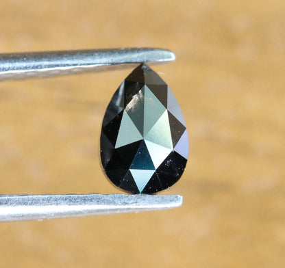 0.48 CT Black Pear Cut Real Diamond For Wedding/Engagement Ring ll Gift For HerFor Gold Ring Diamonds