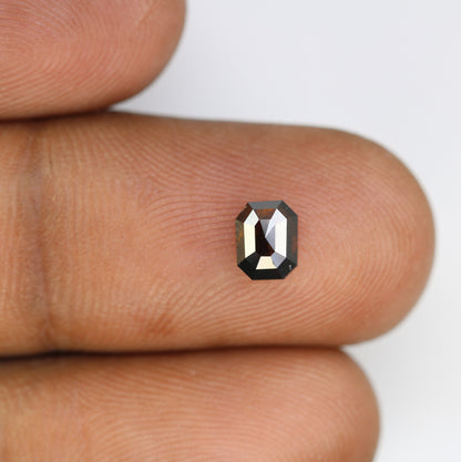 Fancy Brown Salt and Pepper Emerald Shape Diamond - Natural Loose Emerald Cut Diamond - Ideal for Emerald Engagement Ring