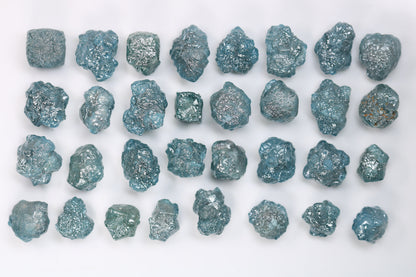 Lot of Raw Natural Blue Diamonds | Earth-Mined Loose Rough Uncut Gemstones | Unique Jewelry Gifts for Men and Women