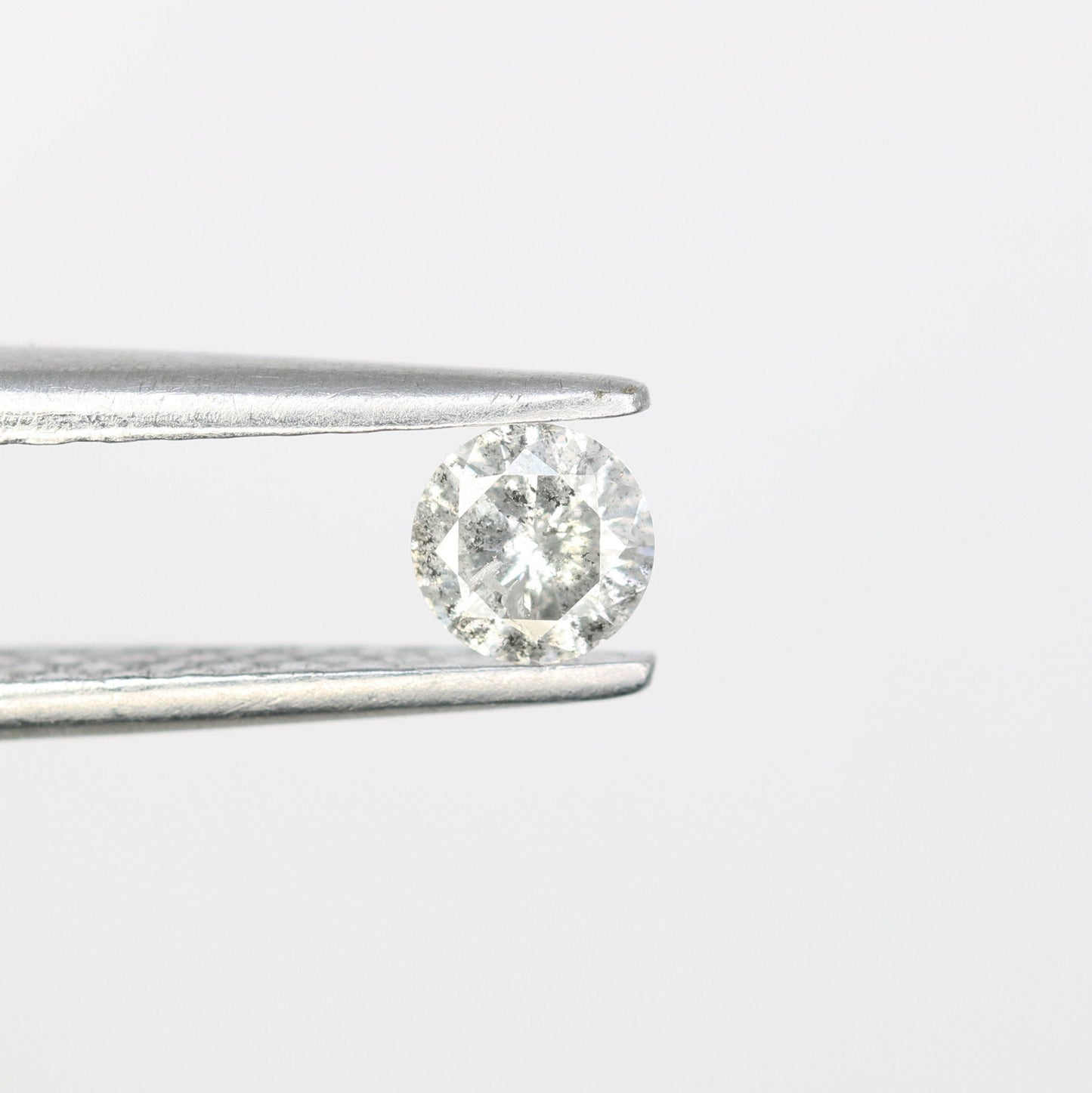 0.19 CT Natural Salt and Pepper Diamond - Round Brilliant Cut - Unique Design For Ring, Earring, Necklace Jewellery Making Diamonds