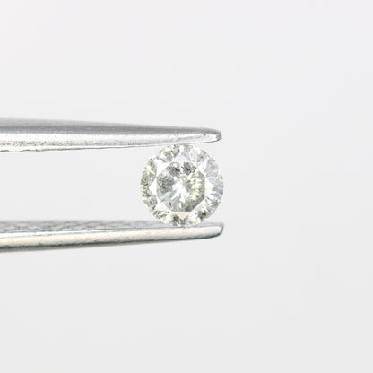 0.19 CT Natural Salt and Pepper Diamond - Round Brilliant Cut - Unique Design For Ring, Earring, Necklace Jewellery Making Diamonds