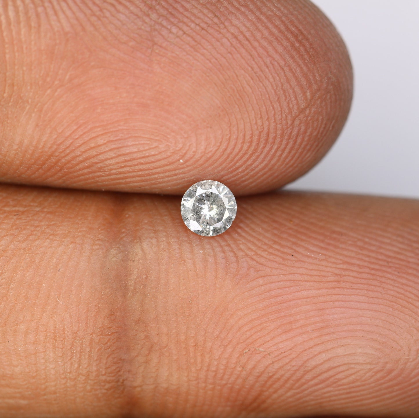0.19 CT Natural Salt and Pepper Diamond - Round Brilliant Cut - Unique Design For Ring, Earring, Necklace Jewellery Making Diamonds