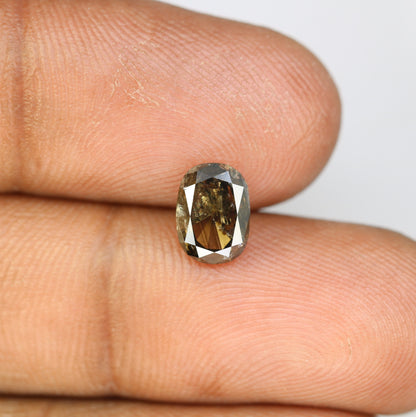 1.71 CT Dark Green Oval Shape Diamond - Perfect for Engagement Ring & Stunning Gold Ring Jewelry for Unique Style