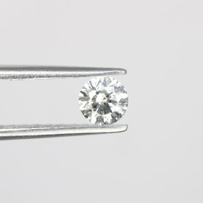 0.32 Carat 4.4mm Loose Round Salt and Pepper Natural Diamond for Wedding Ring Bands | Perfect for Unique Engagement or Custom Jewelry Design