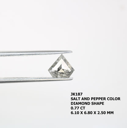 0.77 CT Salt and Pepper Natural Loose Diamond, Pentagon Cut For handmade necklace pendant, diamond bracelet Wedding & Engagement Gold Ring