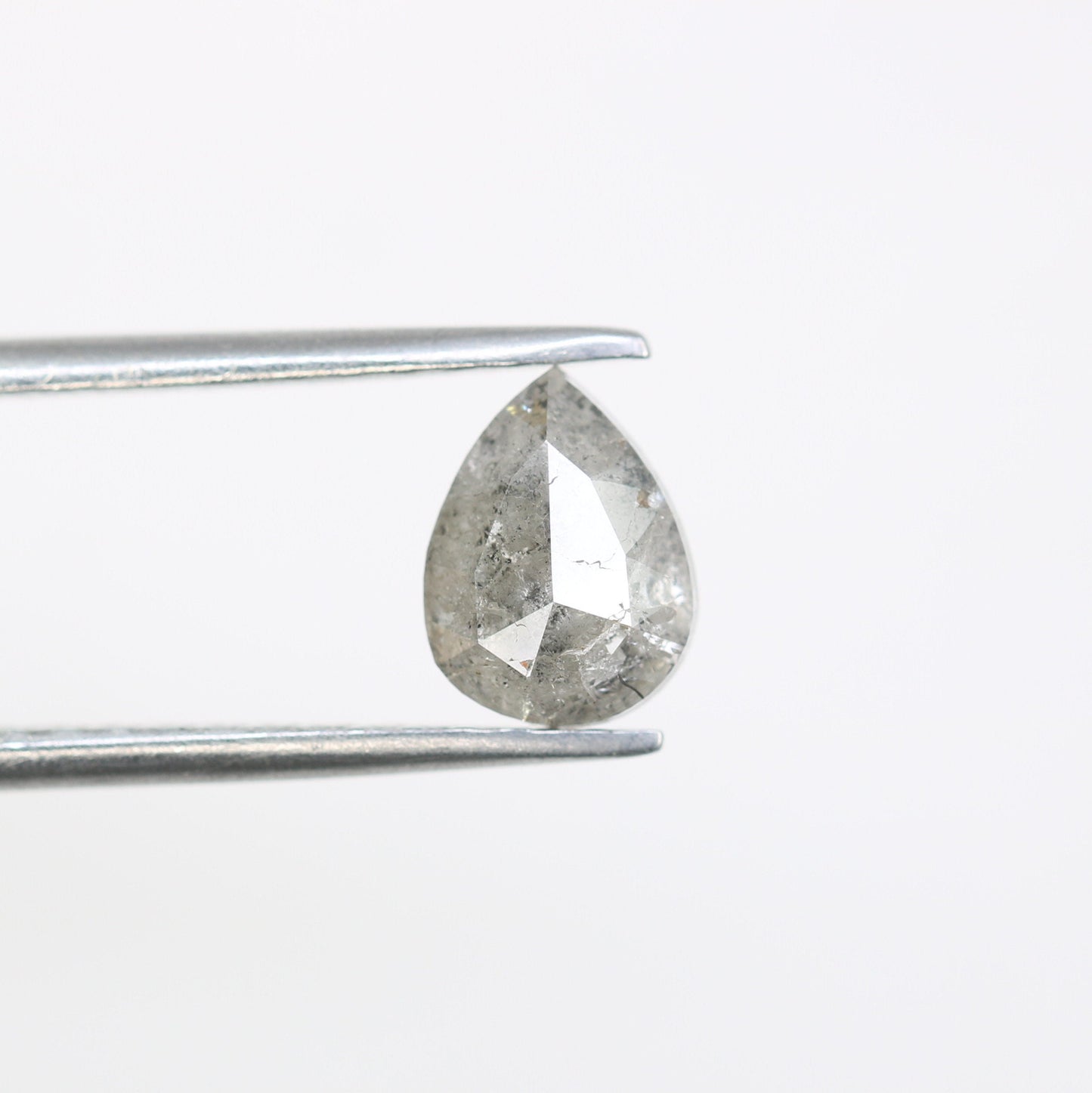 1.10 CT Light Grey Salt and Pepper Pear Cut Diamond For Anniversary GiftFor Gold Ring Diamonds