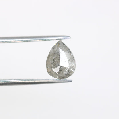 1.10 CT Light Grey Salt and Pepper Pear Cut Diamond For Anniversary GiftFor Gold Ring Diamonds