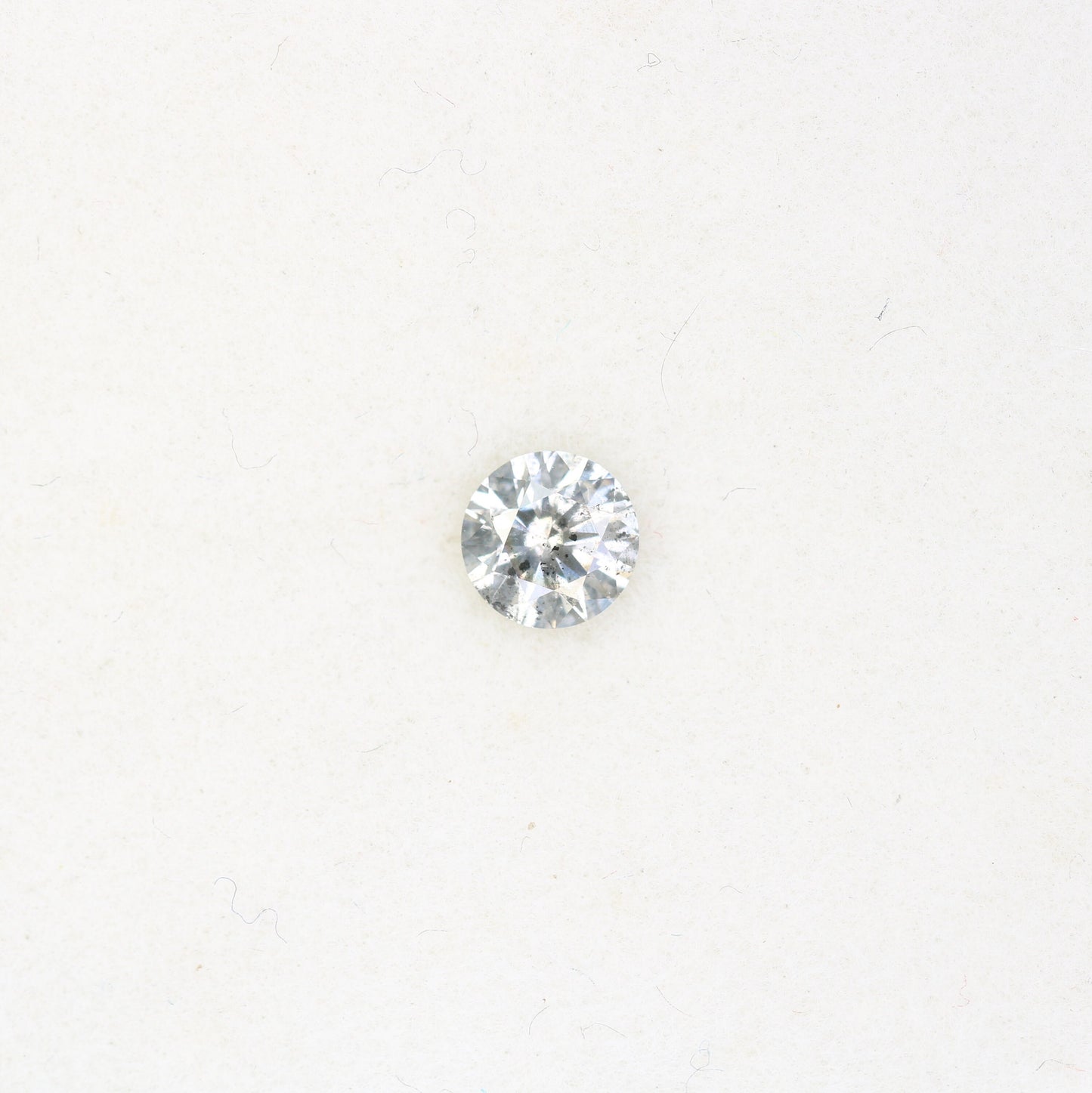 0.32 Carat 4.4mm Loose Round Salt and Pepper Natural Diamond for Wedding Ring Bands | Perfect for Unique Engagement or Custom Jewelry Design