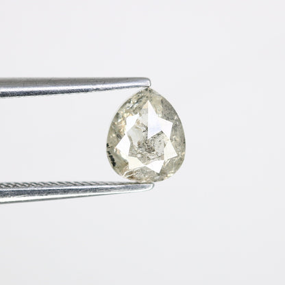 0.88 CT Rose Cut Pear Salt and Pepper Galaxy Diamond For Bezel RingFor Gold Ring Diamonds