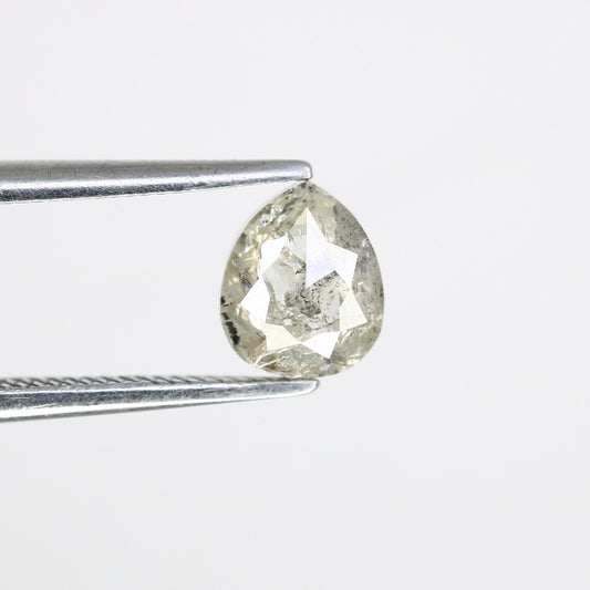 0.88 CT Rose Cut Pear Salt and Pepper Galaxy Diamond For Bezel RingFor Gold Ring Diamonds