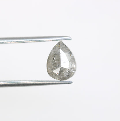 1.10 CT Light Grey Salt and Pepper Pear Cut Diamond For Anniversary GiftFor Gold Ring Diamonds