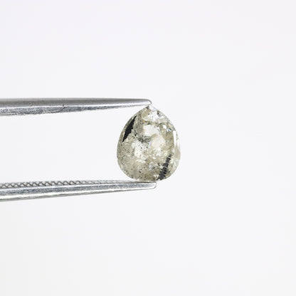 0.88 CT Rose Cut Pear Salt and Pepper Galaxy Diamond For Bezel RingFor Gold Ring Diamonds
