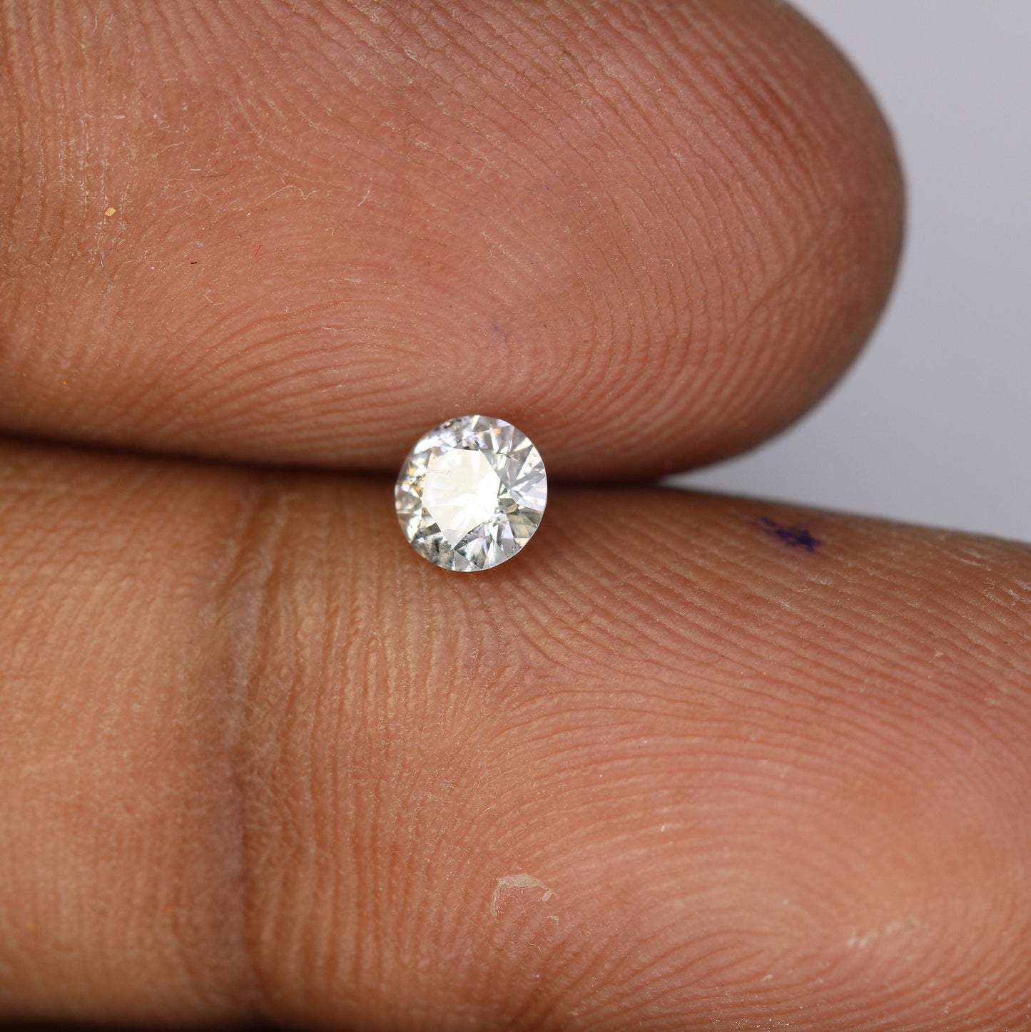 0.32 Carat 4.4mm Loose Round Salt and Pepper Natural Diamond for Wedding Ring Bands | Perfect for Unique Engagement or Custom Jewelry Design