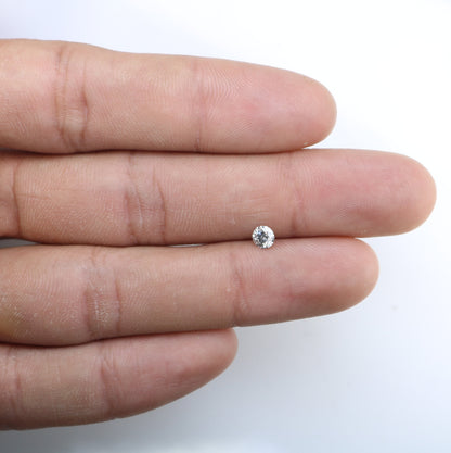 0.32 Carat 4.4mm Loose Round Salt and Pepper Natural Diamond for Wedding Ring Bands | Perfect for Unique Engagement or Custom Jewelry Design