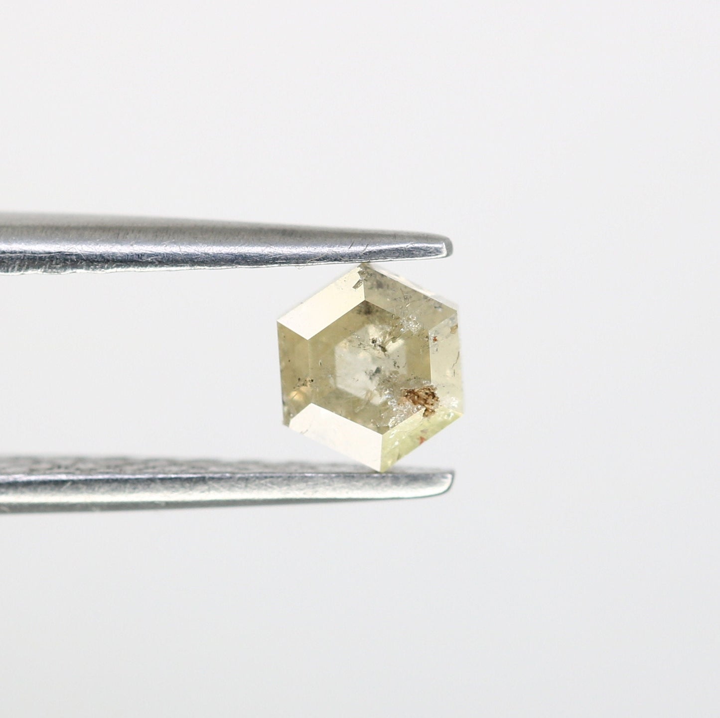 0.59 CT Hexagon Cut Salt and Pepper Diamond - Natural Hexagon Diamond - Salt and Pepper Ring - Gift for Wifey - Gift for mother - jewelry