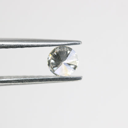 0.32 Carat 4.4mm Loose Round Salt and Pepper Natural Diamond for Wedding Ring Bands | Perfect for Unique Engagement or Custom Jewelry Design