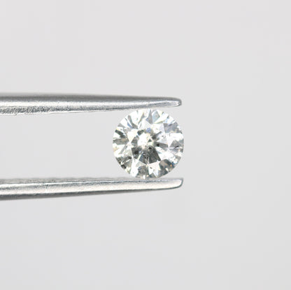 0.32 Carat 4.4mm Loose Round Salt and Pepper Natural Diamond for Wedding Ring Bands | Perfect for Unique Engagement or Custom Jewelry Design