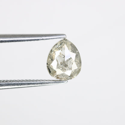 0.88 CT Rose Cut Pear Salt and Pepper Galaxy Diamond For Bezel RingFor Gold Ring Diamonds