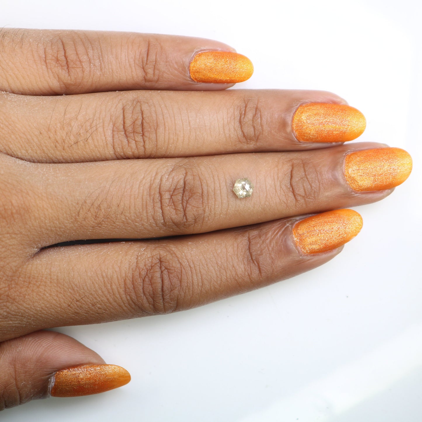 0.59 CT Hexagon Cut Salt and Pepper Diamond - Natural Hexagon Diamond - Salt and Pepper Ring - Gift for Wifey - Gift for mother - jewelry