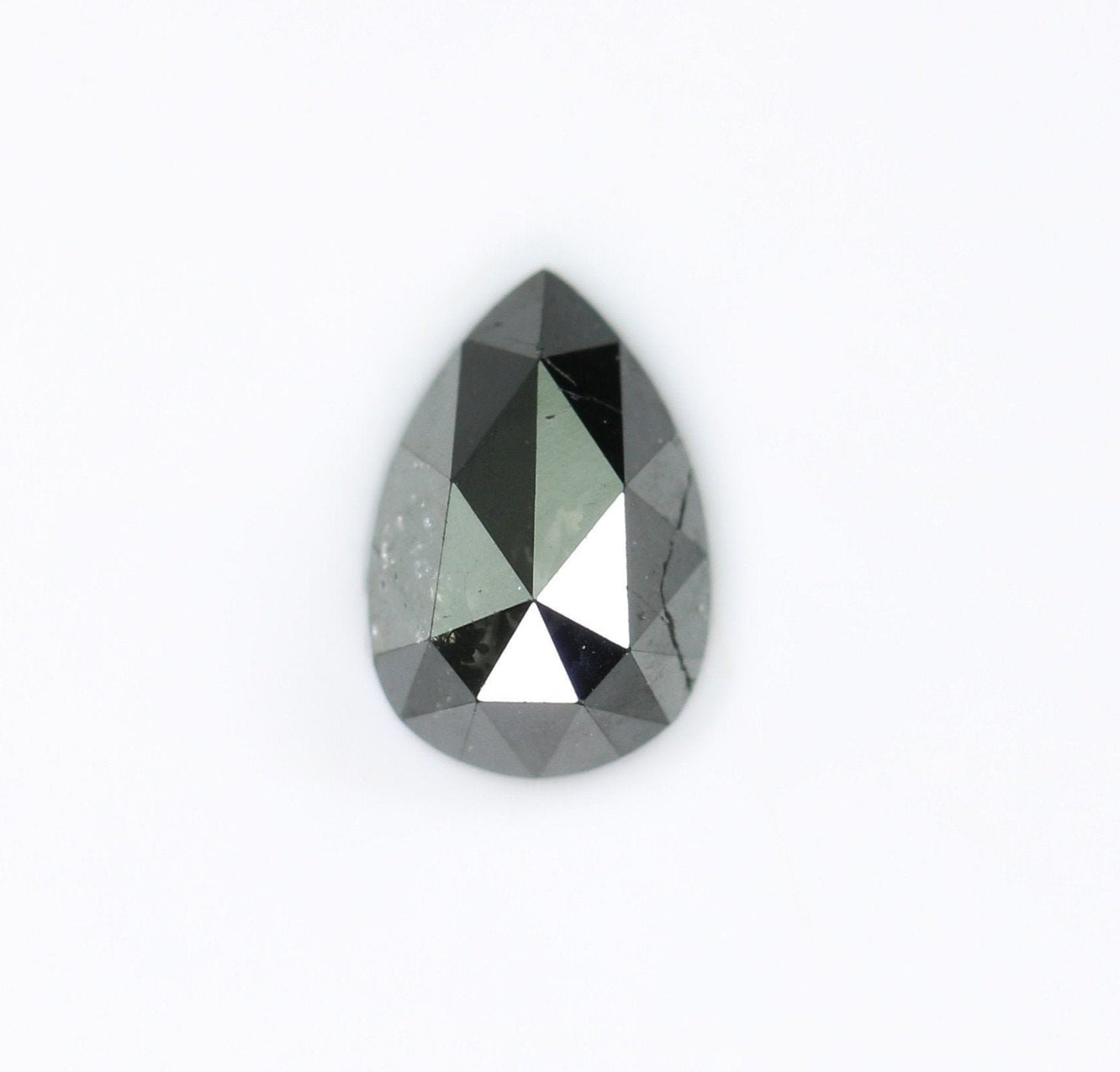 0.53 CT Black Pear Cut Salt And Pepper Diamond For Engagement/Wedding RingFor Gold Ring Diamonds